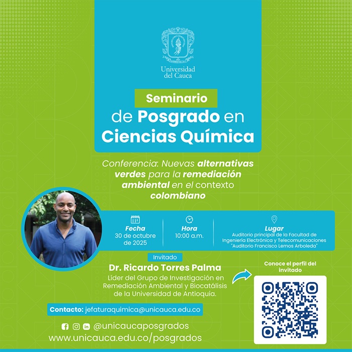 Conferencia “Nuevas alternativas verdes para la remediación ambiental en el contexto colombiano”