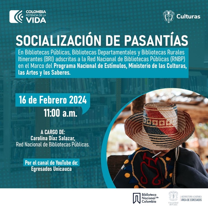 Socialización de pasantías en Bibliotecas Públicas, Programa Nacional de Estímulos, Mincultura