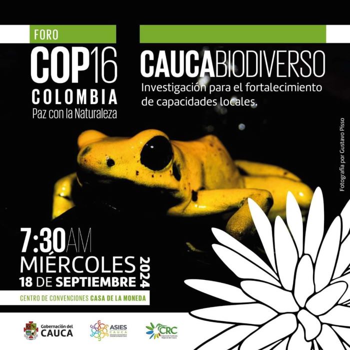 Foro COP16 Colombia Paz con la Naturaleza. Cauca Biodiverso. Investigación para el fortalecimiento de capacidades locales