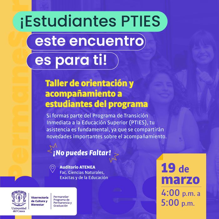 Taller de orientación y acompañamiento Estudiantes PTIES