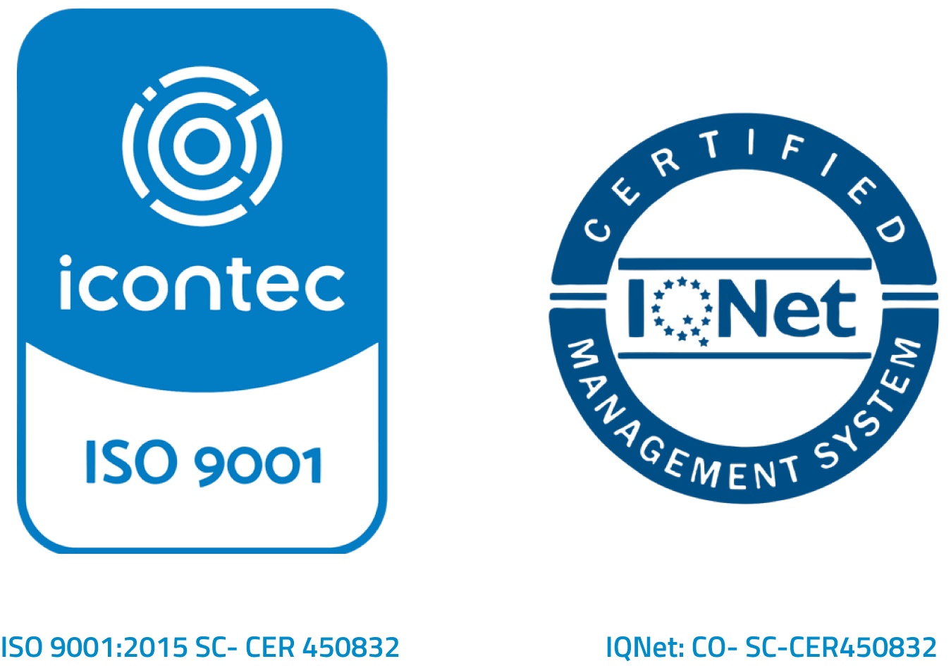 Logo Certificación Icontec ISO 9001.