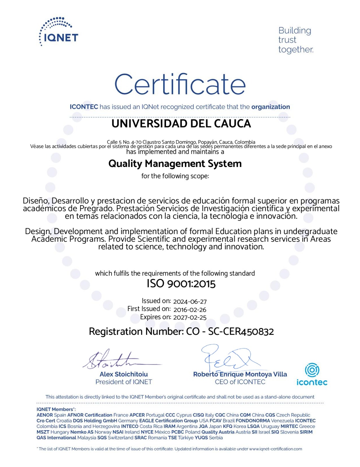 Imagen de certificación ISO 9001-2015