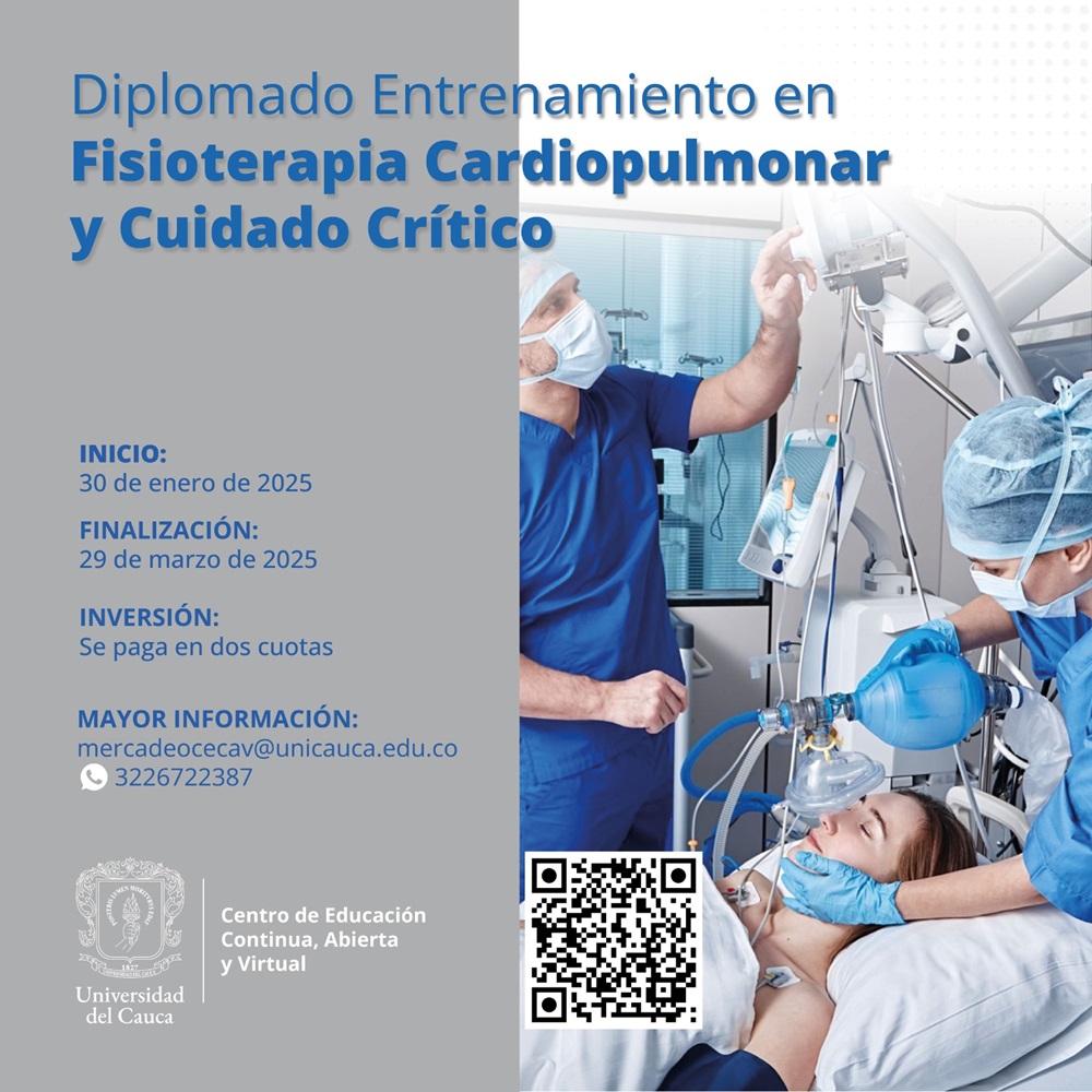 Imagen Diplomado Entrenamiento en Fisioterapia Cardiopulmonar y Cuidado Crítico