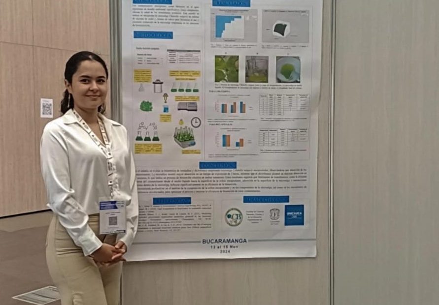 Imagen de estudiante de Química en el XI del Congreso Colombiano de Cromatografía